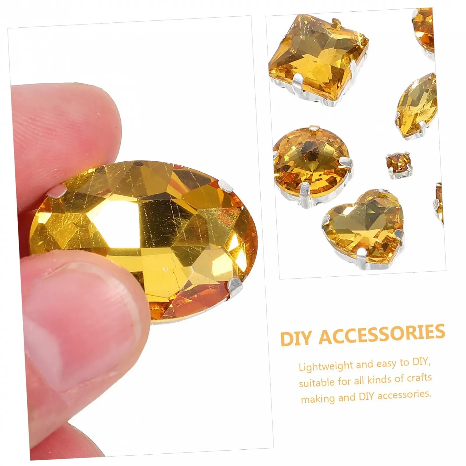 Пришивные стразы Золотые Craft Стеклянные кристаллы Блестящие малые стразы, фото №6