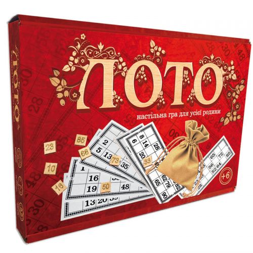 Настільна гра Лото з дерев'яними фішками, фото №1