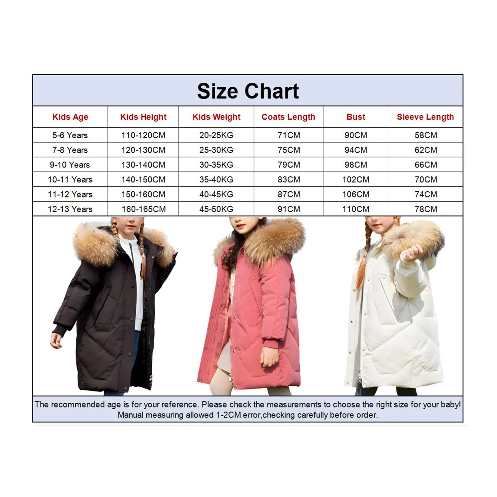 Пуховик Amropi Для девочек, С меховым капюшоном, Длинная зимняя куртка, Зимнее пальто, Для возраста 5-13 лет, фото №7