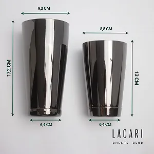 Бостонский Шейкер Lacari Original из нержавеющей стали, Черный synthetic.ua - Фото 1