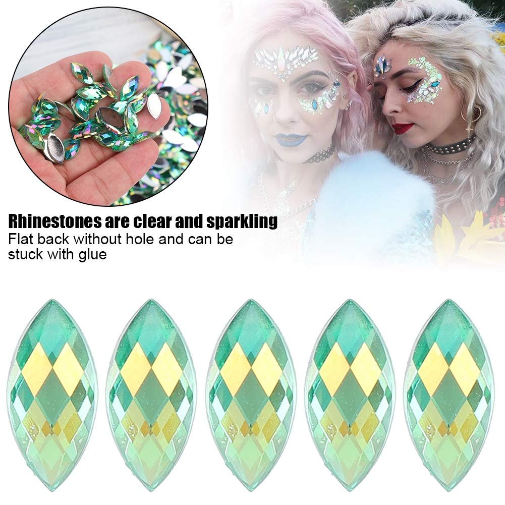 Стрази Кінське око AB кольору, Стрази Блискучі стрази з плоскою задньою частиною, Акрилові аксесуари для DIY прикрас, фото №2