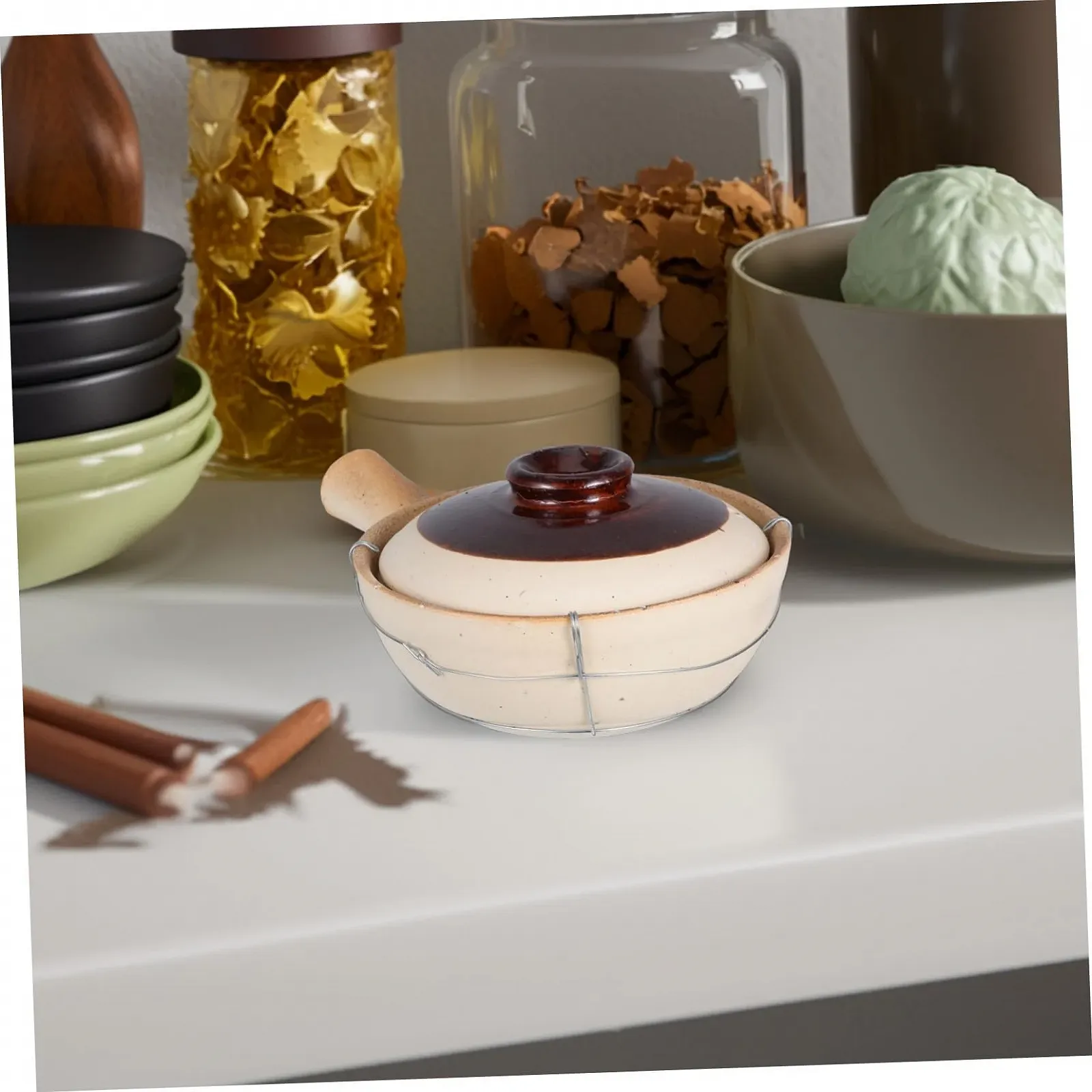 Горщик для приготування Veemoon японський керамічний з кришкою термостійкий, фото №9