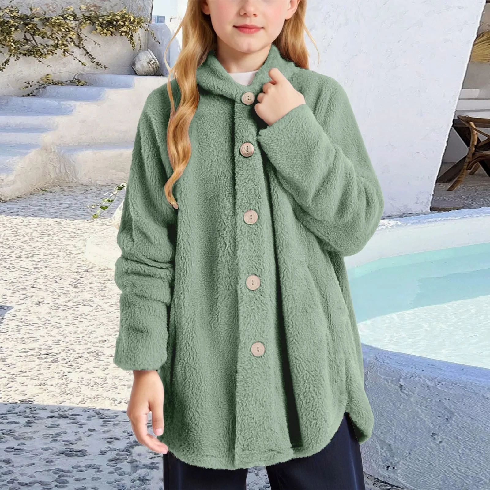 Куртка флисовая Тедди для девочек, Зимняя Куртка с Высоким Воротником, Теплая Куртка, Флисовая Куртка на Молнии, Мягкая Детская Куртка, Зимнее Пальто, фото №3 Куртка флисовая Тедди для девочек, Зимняя Куртка с Высоким Воротником, Теплая Куртка, Флисовая Куртка на Молнии, Мягкая Детская Куртка, Зимнее Пальто, фото №3