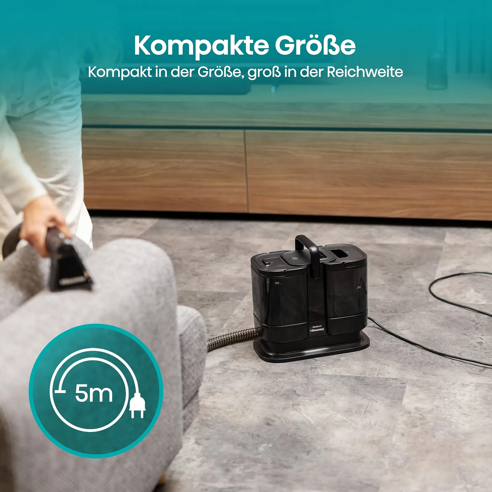 Пароочисник Hisense HSSC007A 1500 W 1.8 L 2-в-1 4 режими, фото №13