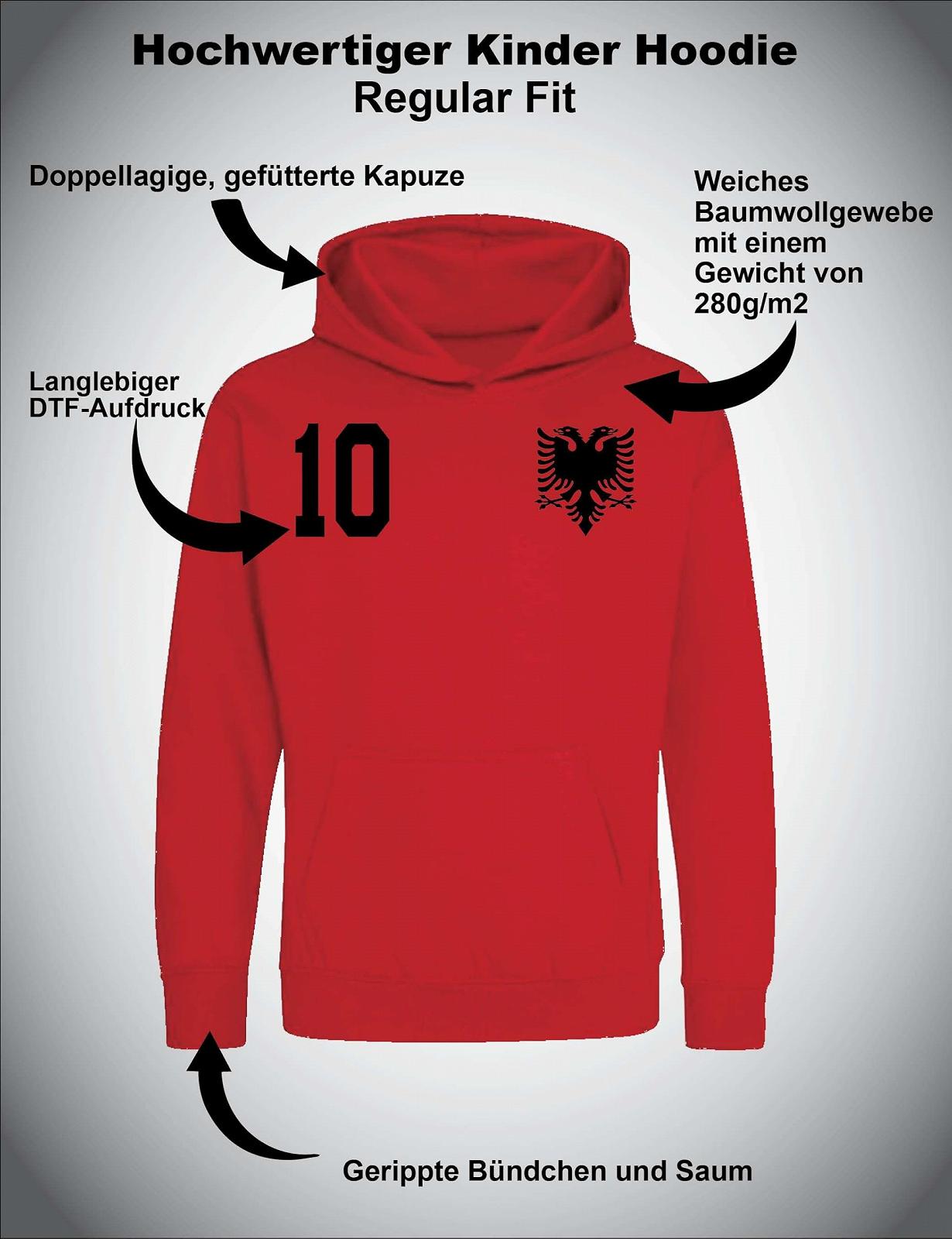 Дитяча Толстовка Albania, Джерсі Albania для хлопчиків, Пуловер з капюшоном, фото №3