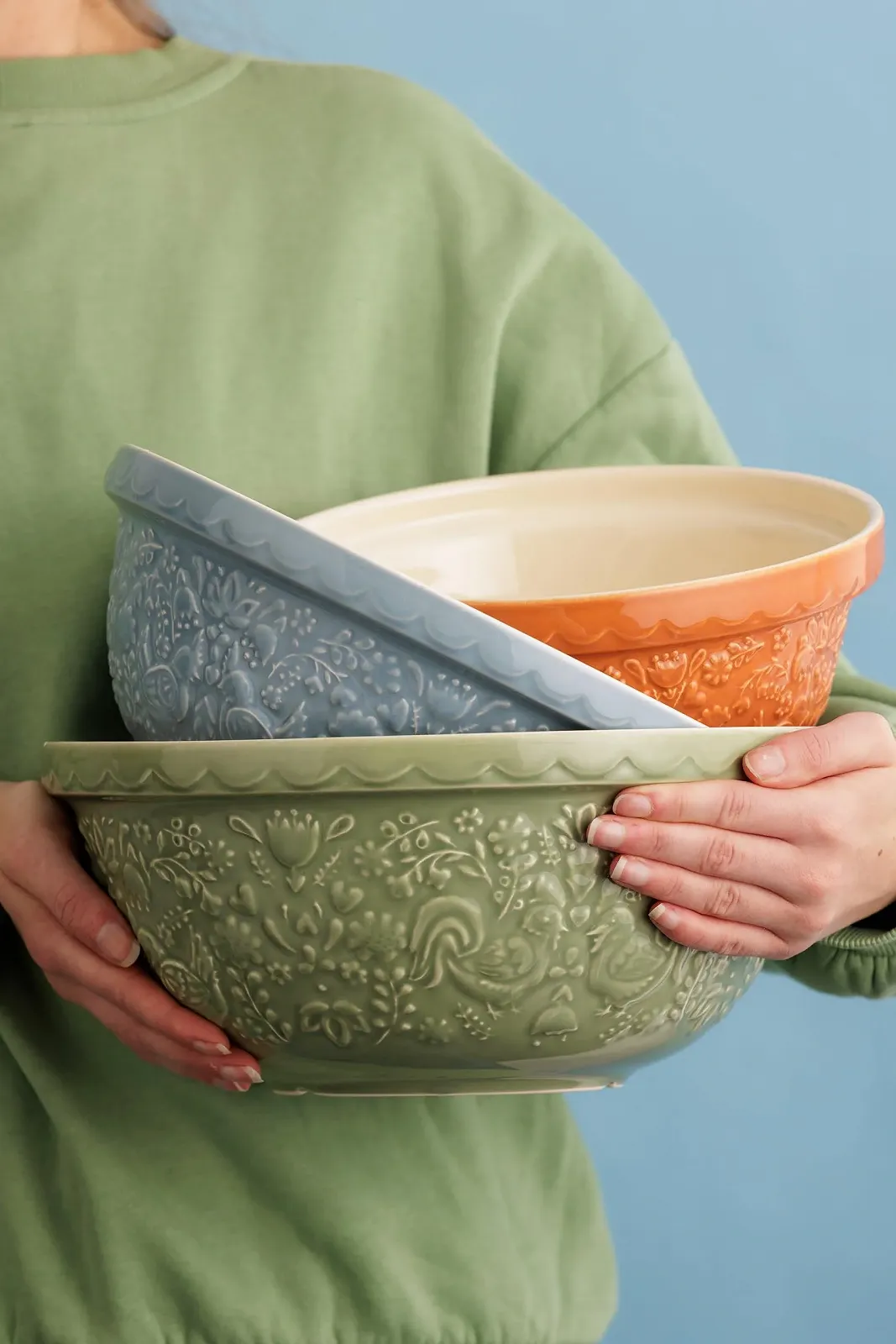 Миска Mason Cash Home to Roost Камень, 24 см, с тиснением курицы и петуха, фото №9