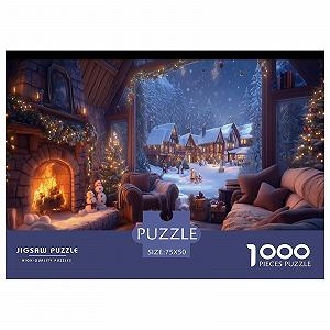 Різдвяний пазл 1000 елементів Казкова історія дерев’яний 75 x 50 см synthetic.ua - Фото 1
