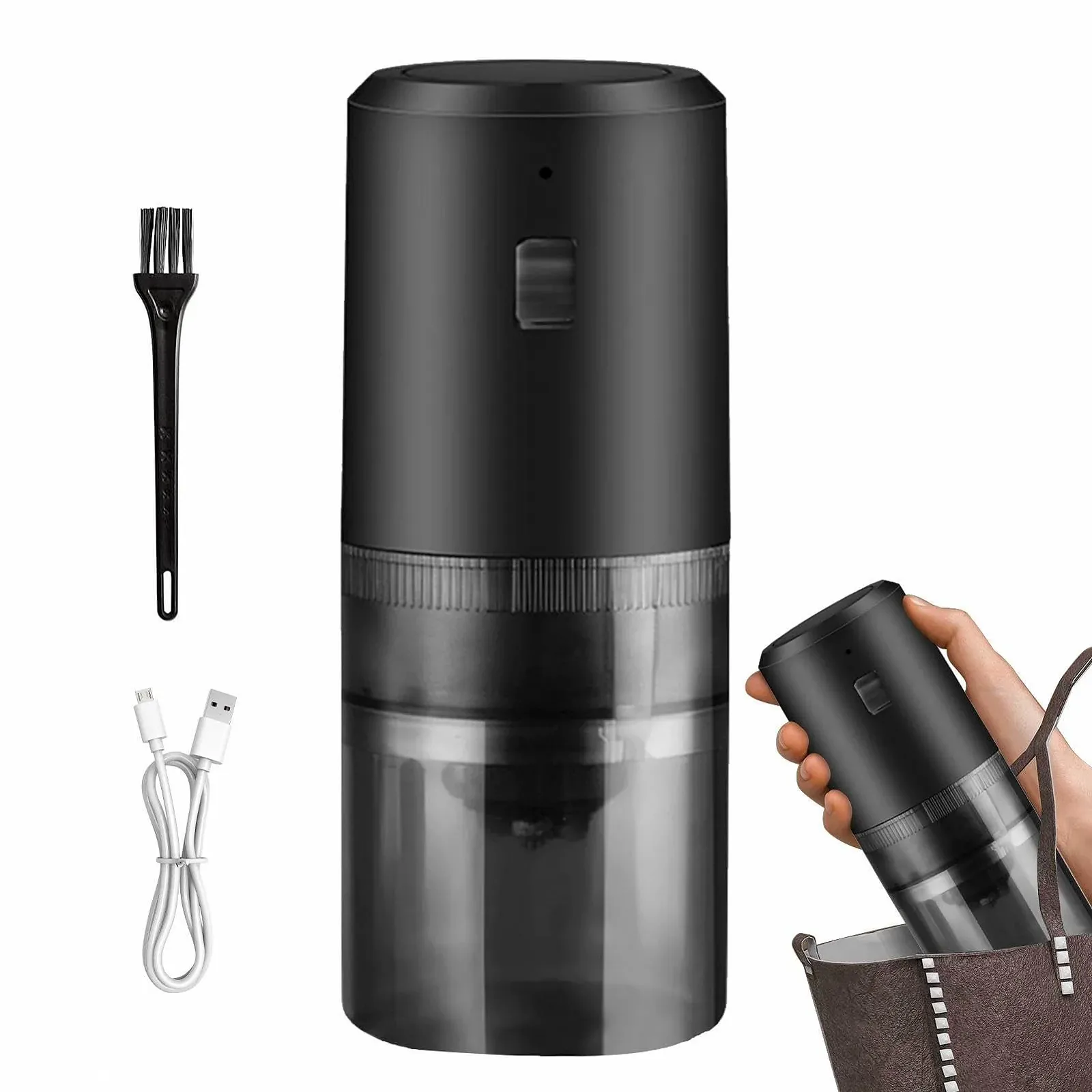 Кофеварка с кофемолкой портативная, фото №1