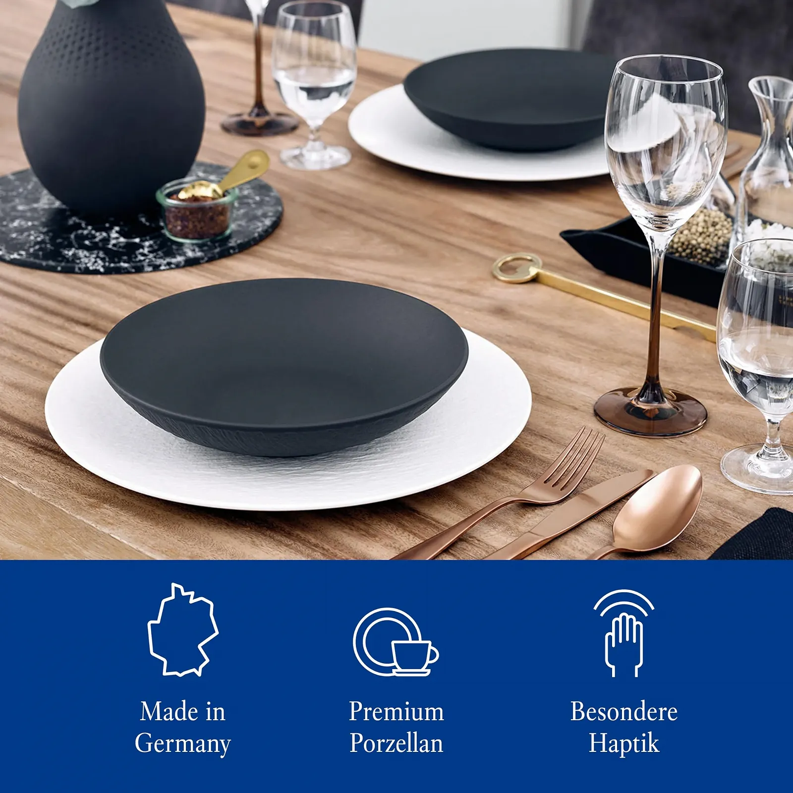 Миска Villeroy & Boch Manufacture Rock 23 см, фото №5 Миска Villeroy & Boch Manufacture Rock 23 см, фото №5