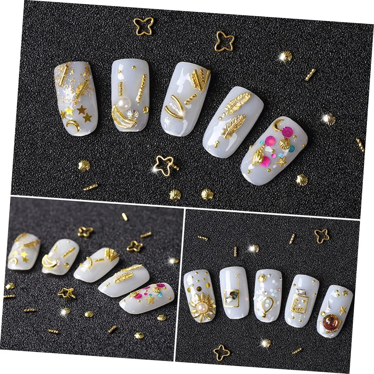 Украшения для ногтей FRCOLOR 3 шт Металлические заклепки для дизайна ногтей, фото №7