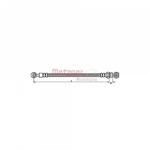 Тормозной шланг METZGER 4111030 для HYUNDAI, передний мост справа - Фото 1