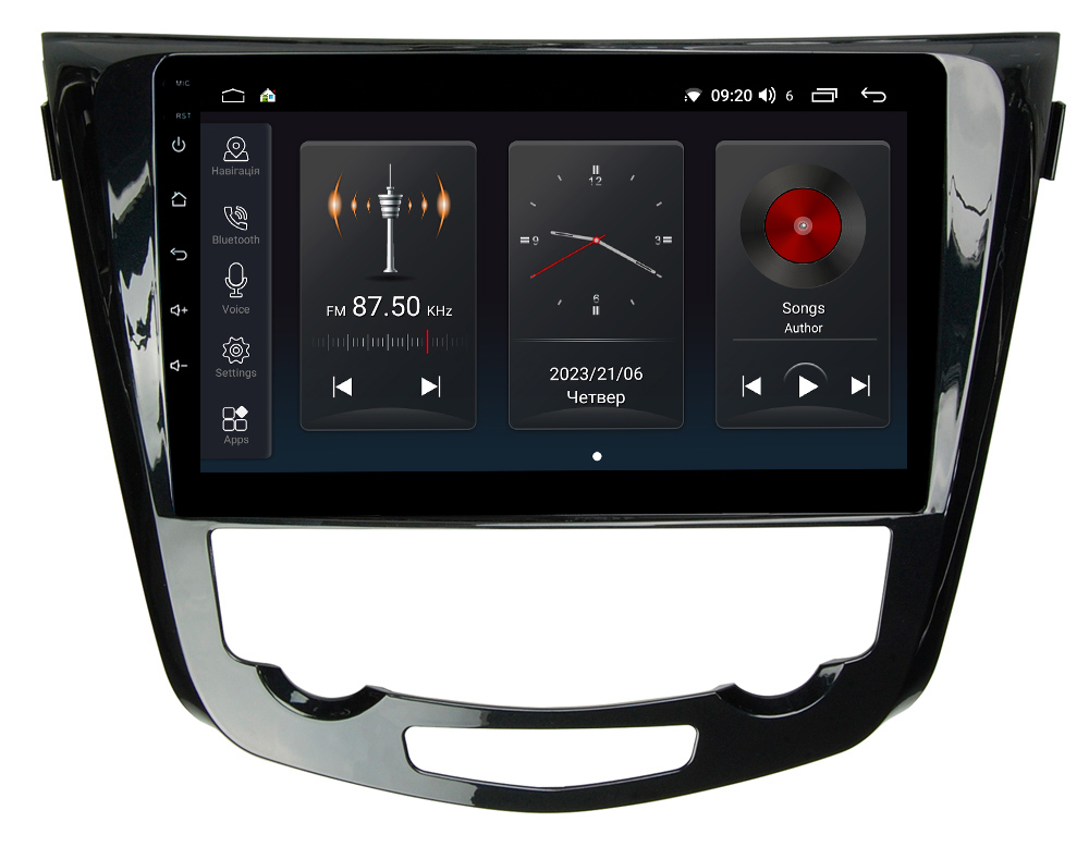 Штатна магнітола Abyss Audio SP-0175 для Nissan QASHQAI 2012-2016, фото №1
