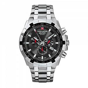 Мужские часы Хронограф Swiss Alpine Military 7043.9137 Quartz 10ATM Swiss Made - Фото 1