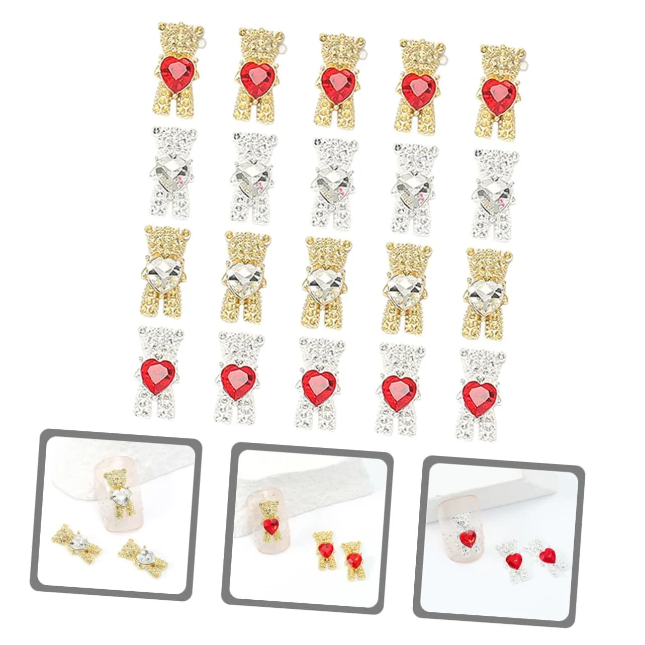 Наклейки для ногтей ABOOFAN Модные, мишки, для маникюра, 3D стразы, фото №3 Наклейки для ногтей ABOOFAN Модные, мишки, для маникюра, 3D стразы, фото №3