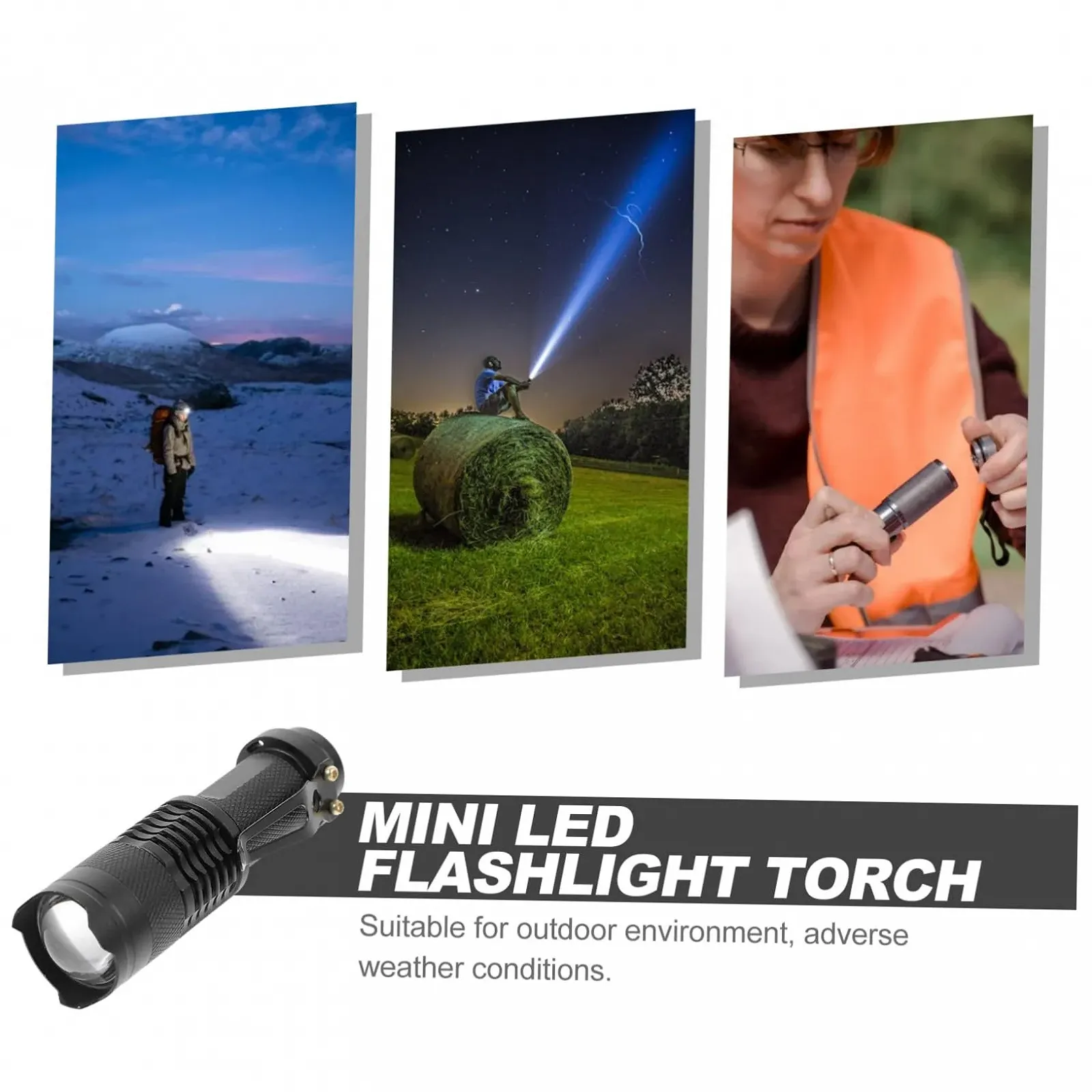 Ліхтар Q5 7W 300LM Водонепроникний Zoomable Міні-ліхтар Алюмінієвий корпус, фото №7