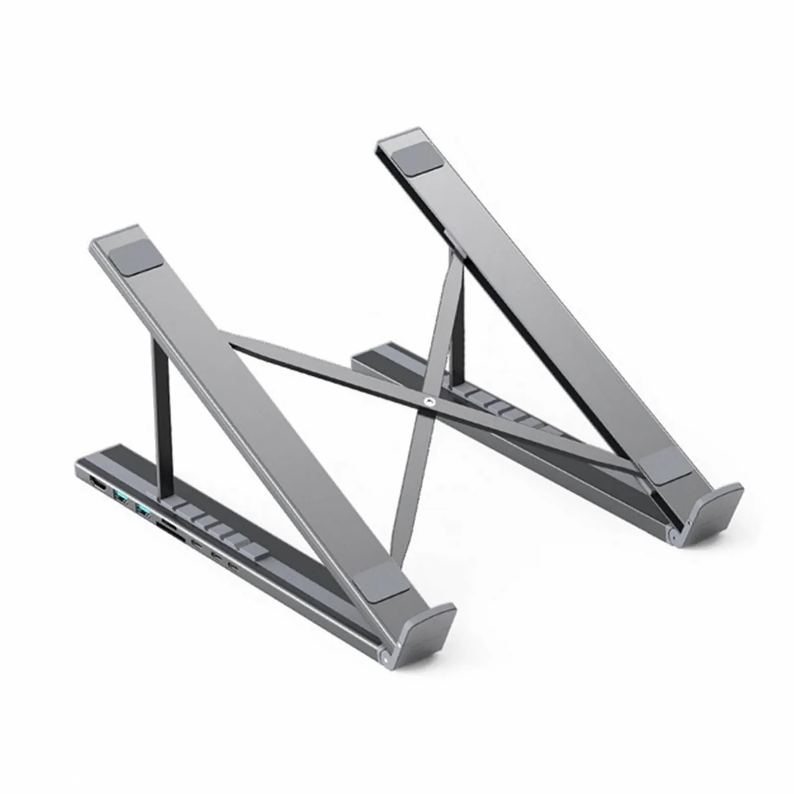 Подставка для охлаждения компьютера, Compact Riser, органайзер портов, эргономичный вертикальный кронштейн для двойных мониторов, алюминиевая система поддержки, обновление рабочей станции, инструмент для организации домашнего стола, фото №1