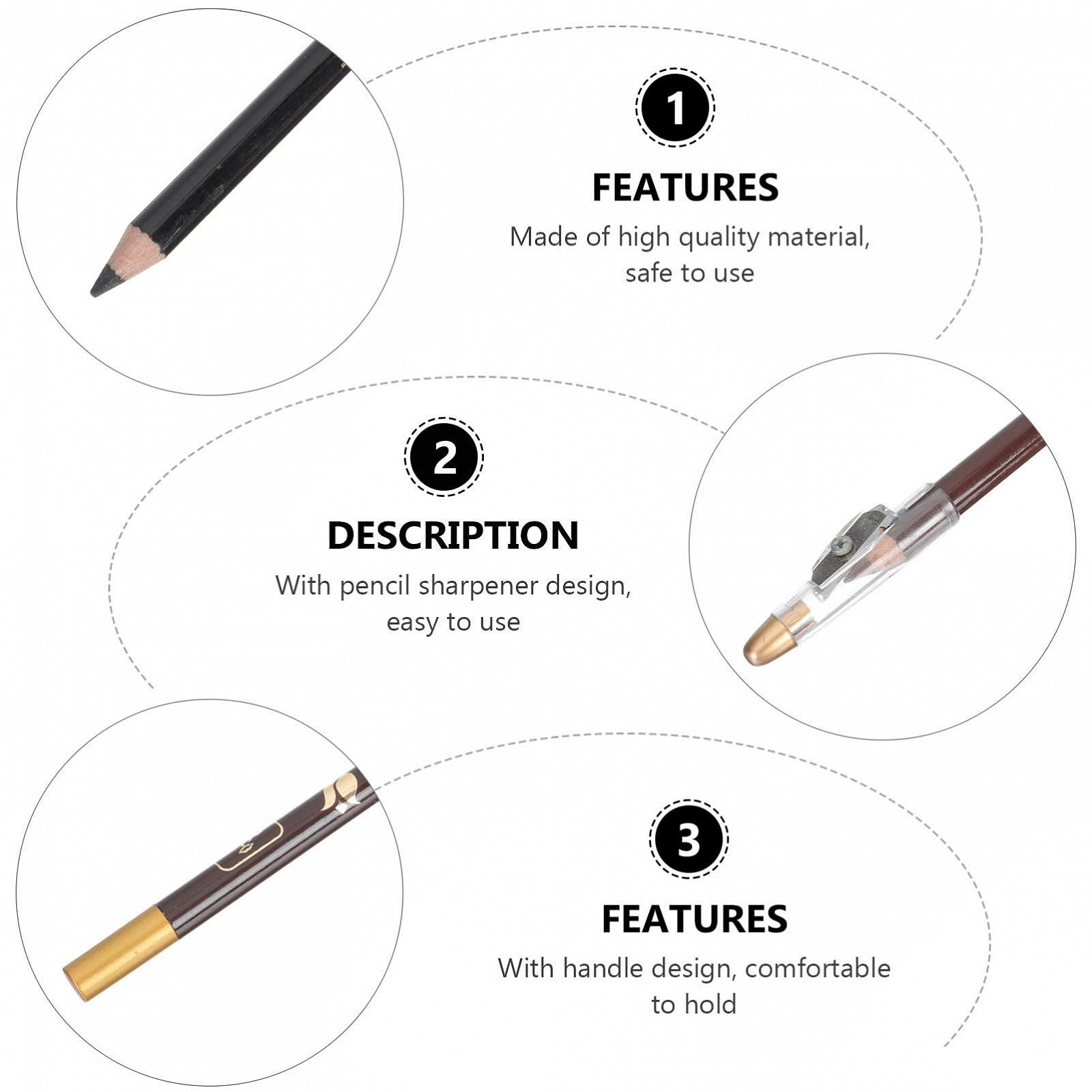 Олівець OHPHCALL Pack of 5 для брів та очей із заточувачем Коричневий, фото №5