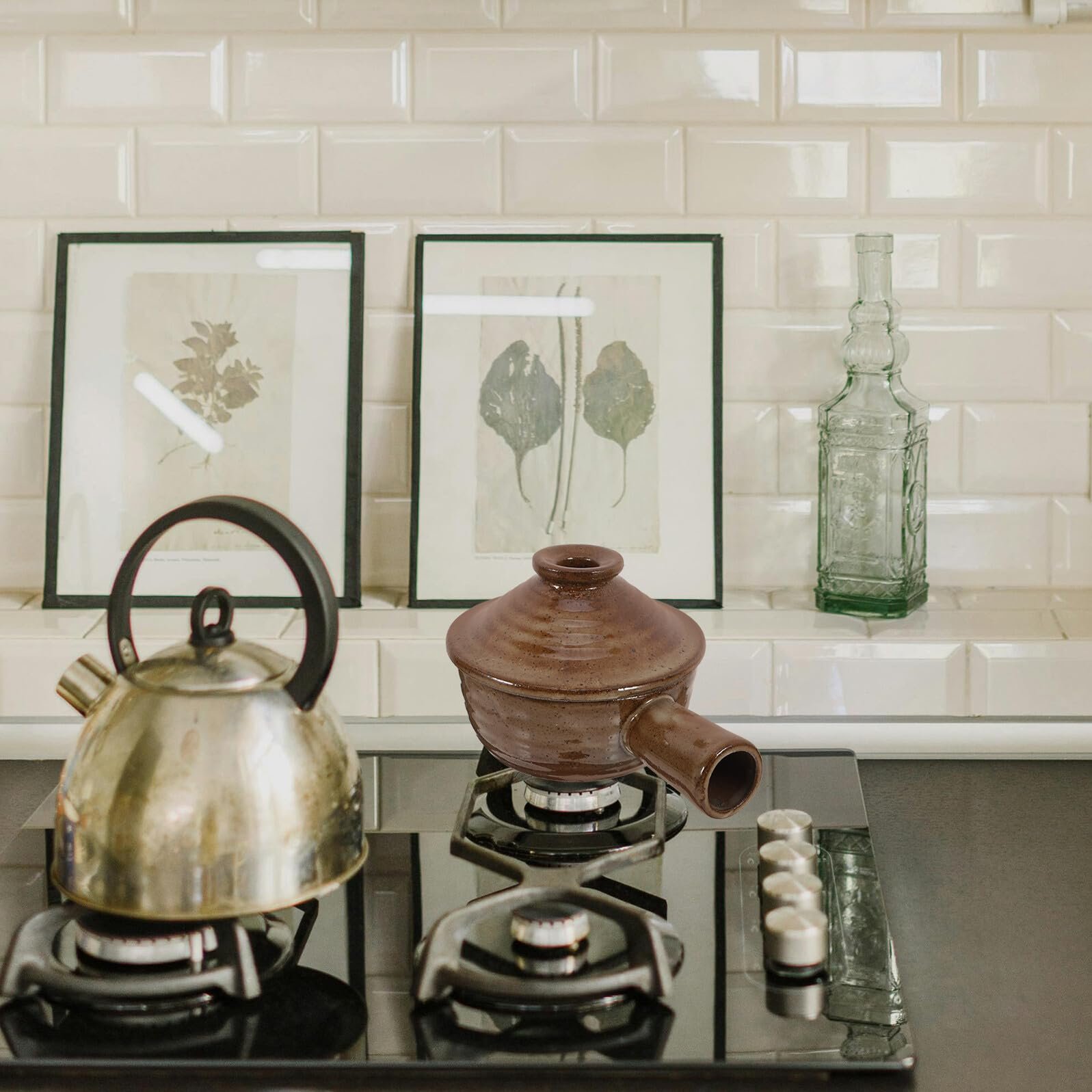 Кастрюля керамическая с крышкой термостойкая антипригарная для супов и рагу, фото №6