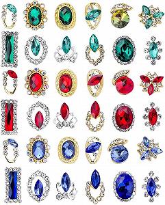 Стразы для ногтей Nagel Reize 3D-люкс кристаллы для дизайна ногтей, 36 шт, Группа №2 36шт - Фото 1