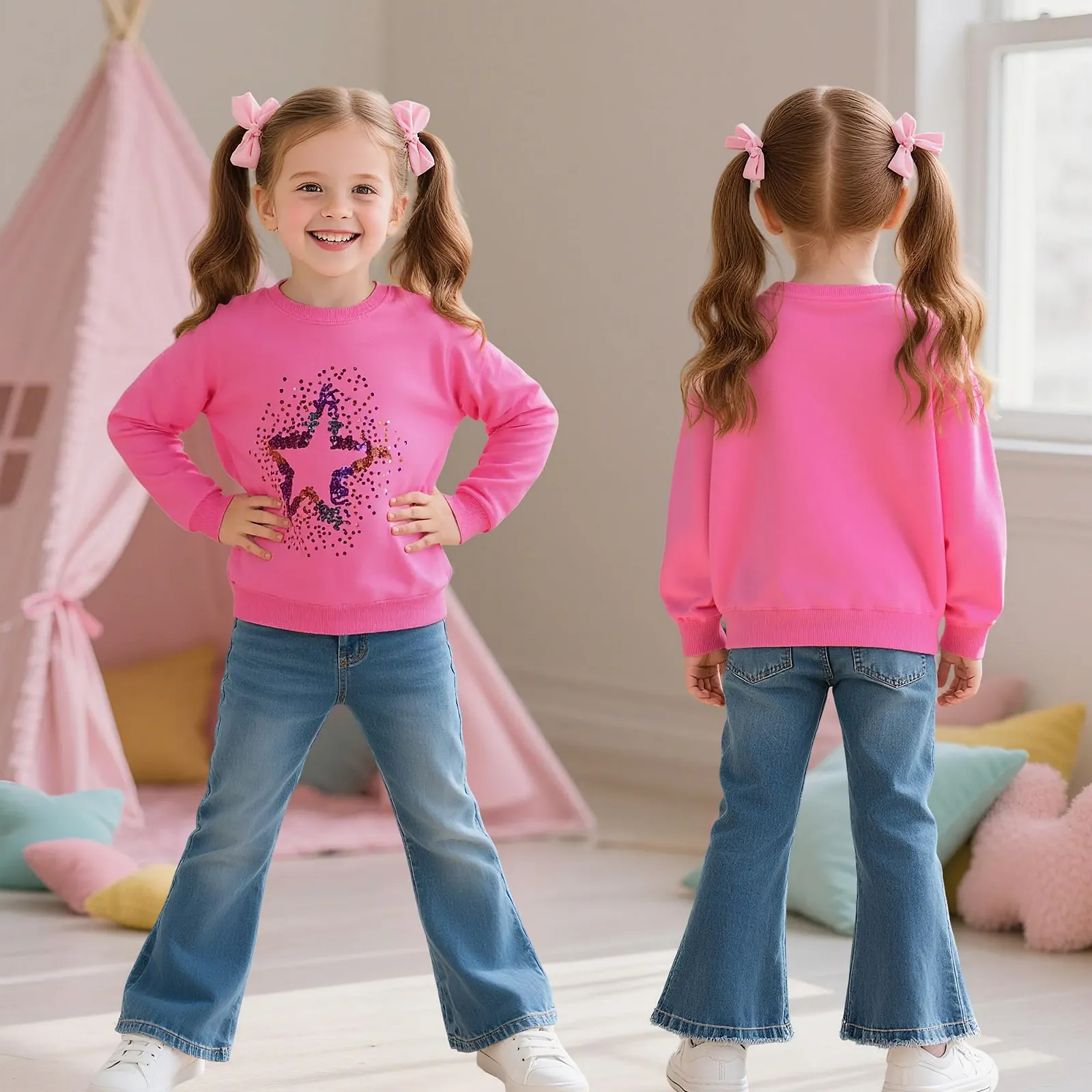 Світшот Baogaier для дівчат, бавовняний, легкий, повсякденний, фото №2