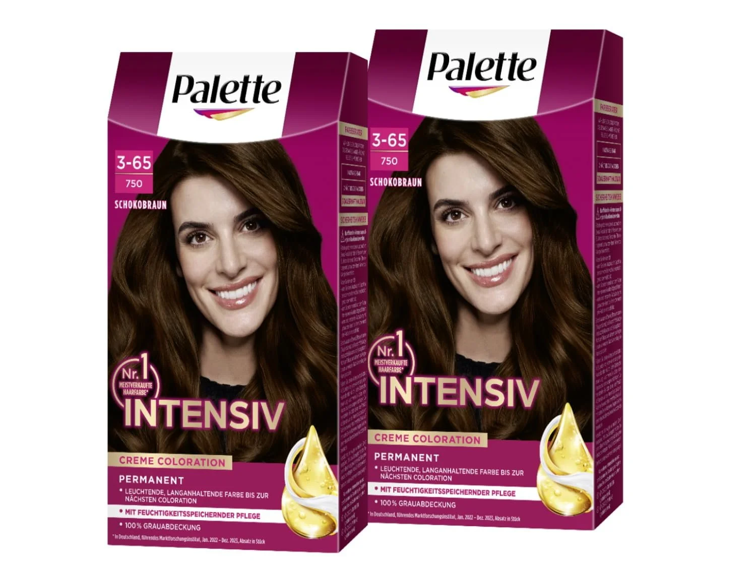 Краска для волос Palette Intensive Cream Colouration 3-65/750 Шоколадный Коричневый (2 x 115 мл), фото №1 Краска для волос Palette Intensive Cream Colouration 3-65/750 Шоколадный Коричневый (2 x 115 мл), фото №1