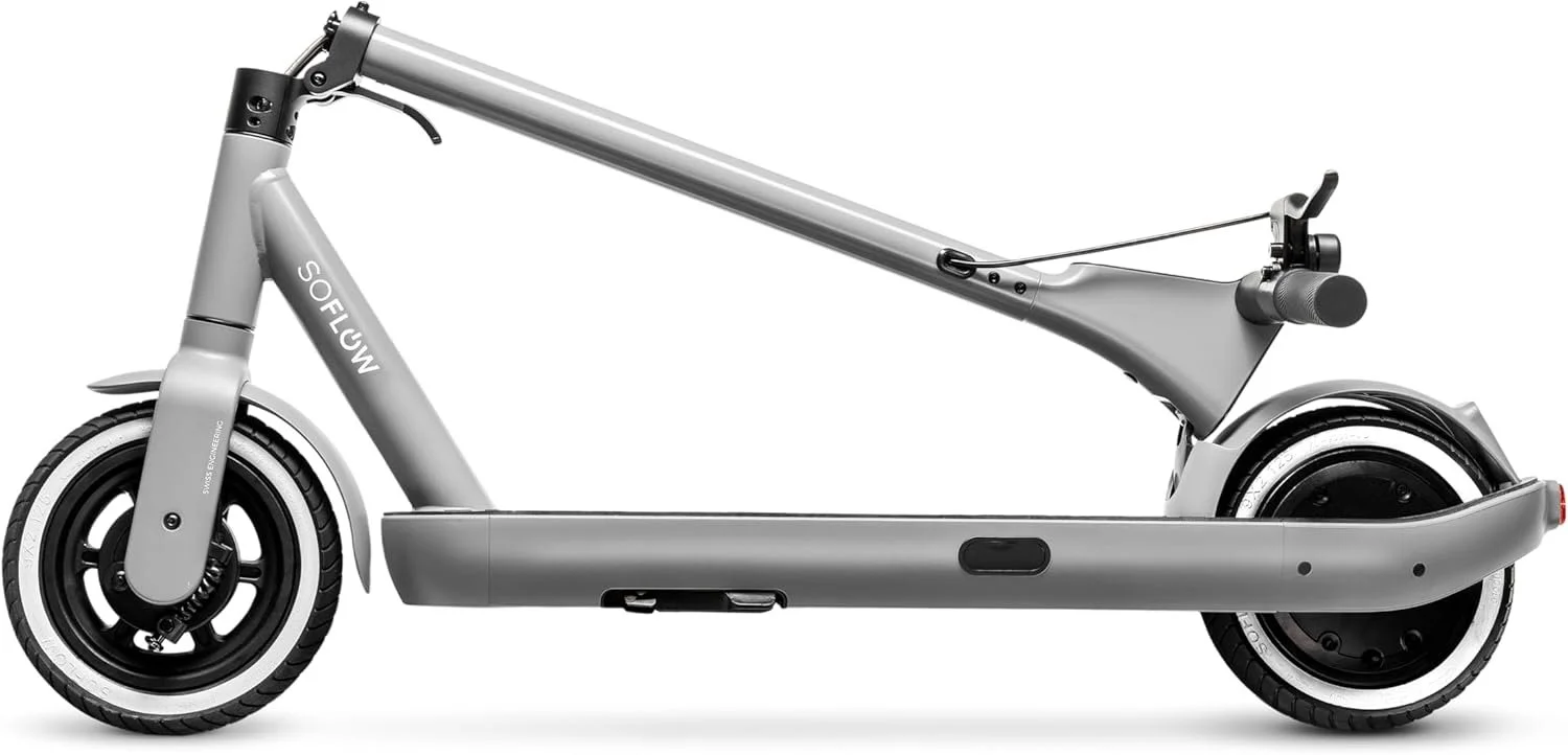 Електросамокат SOFLOW SO ONE+ / 40 км запас ходу / 500 Вт / 9" колеса / 120 кг навантаження / 22 км/г /  Сріблясто-сірий, фото №3