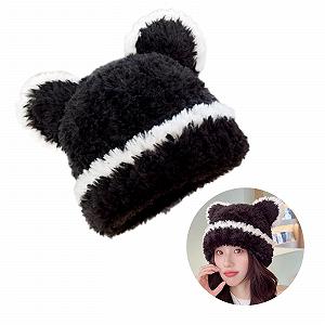Шапка-ушанка Ldabrye Зимняя С меховыми ушками для девушек Y2K synthetic.ua - Фото 1