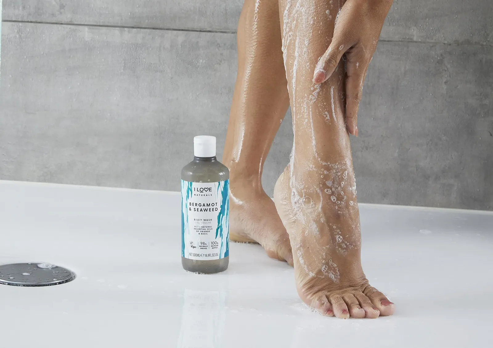 Лосьйон для рук і тіла I Love Naturals Bergamot & Seaweed, ефірні олії апельсина та базиліка, фото №7