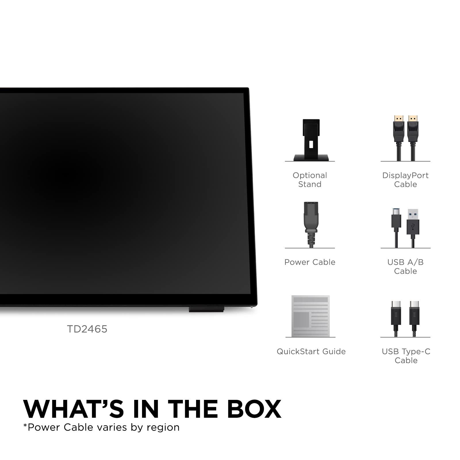 Монитор Viewsonic TD2465 59,6 см (24 дюйма) сенсорный (Full HD, HDMI, USB, 10-точечный мультитач, встроенная подставка, динамик) - черный, фото №7