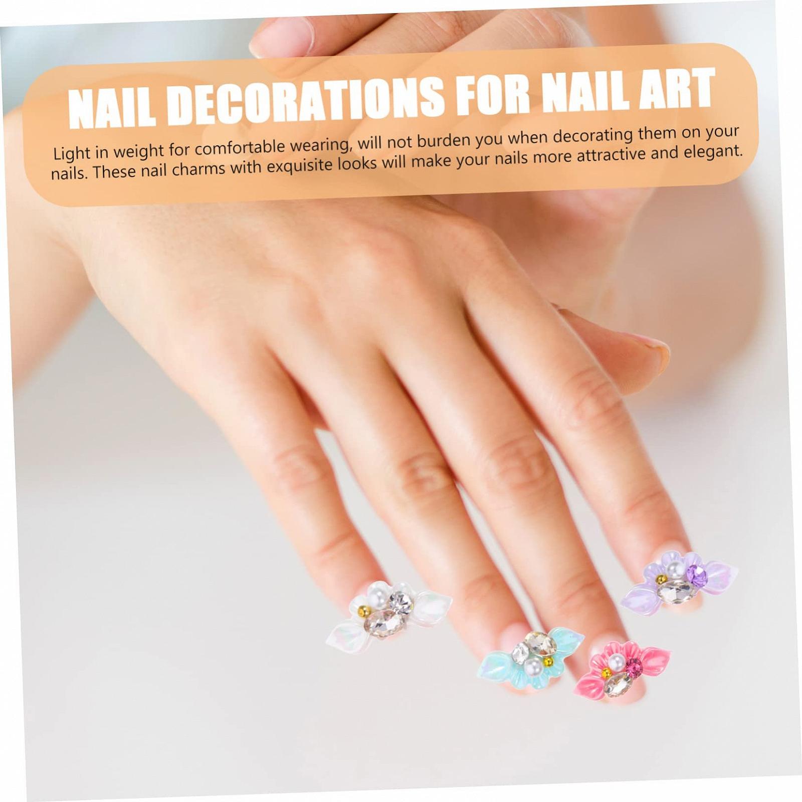 Подвески для ногтей Beavorty 20 шт., стразы для ногтей, цветы для ногтей, украшения для ногтей, DIY аксессуары для ногтей, подвески для ногтей для акриловых ногтей, украшения для ногтей, фото №9