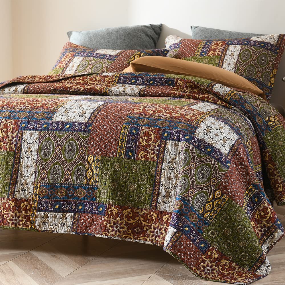 Покривало VISIMISI Бавовняне покривало на ліжко 240 x 260 см, стьобана Покривало з 2 наволочками, фото №2 Покривало VISIMISI Бавовняне покривало на ліжко 240 x 260 см, стьобана Покривало з 2 наволочками, фото №2