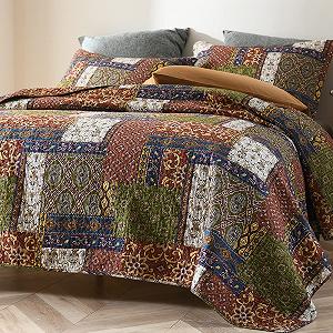 Покривало VISIMISI Бавовняне покривало на ліжко 240 x 260 см, стьобана Покривало з 2 наволочками synthetic.ua - Фото 1