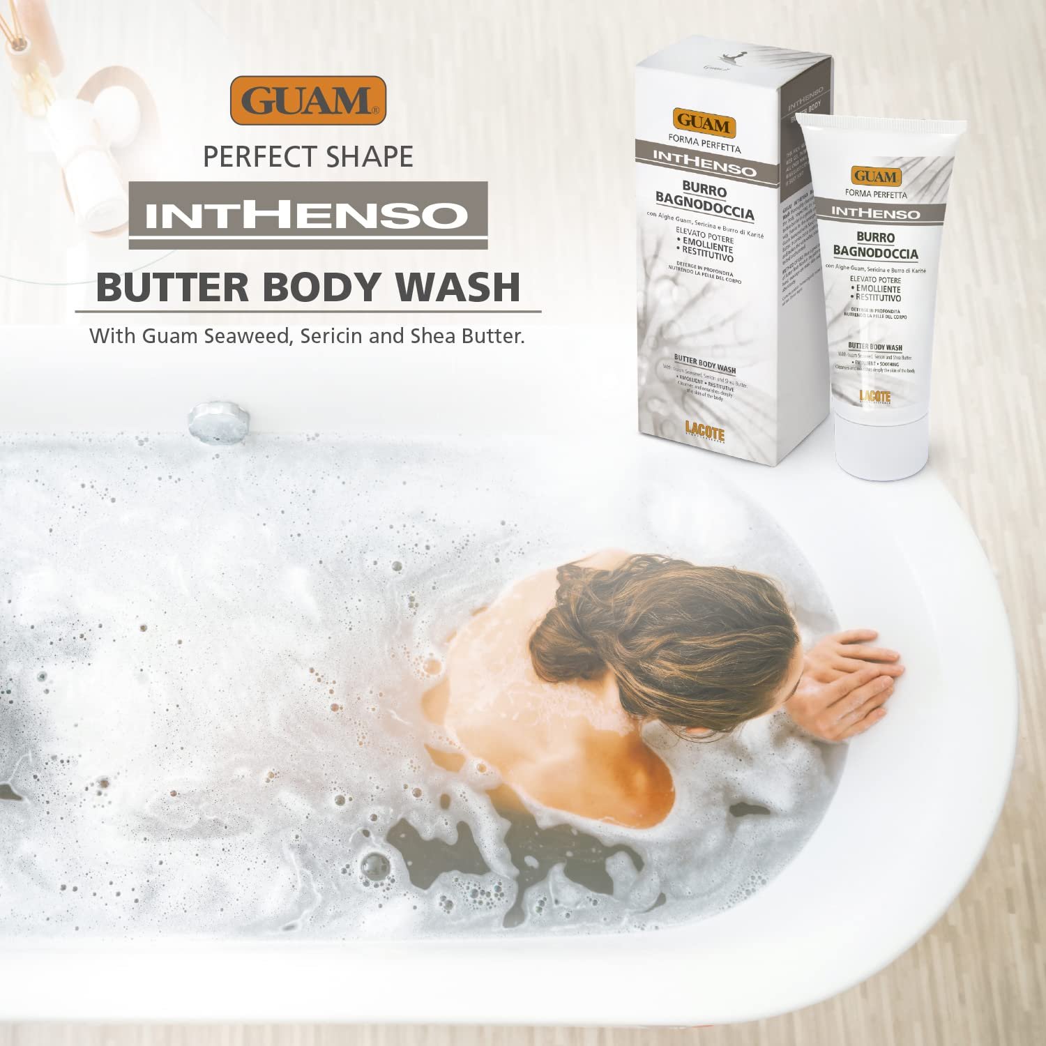 Масло для душа Guam Inthenso с морскими водорослями питательное 150 мл, фото №4