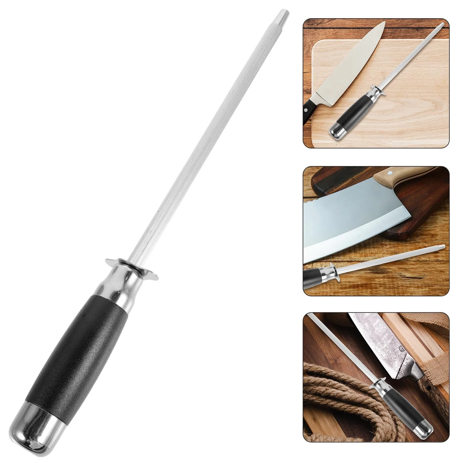 Мусат VALICLUD из нержавеющей стали с эргономичной ручкой универсальный, фото №5