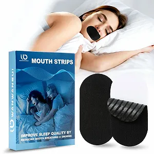 Пластирі від хропіння, 50 шт Чорна стрічка для рота для сну - Фото 1
