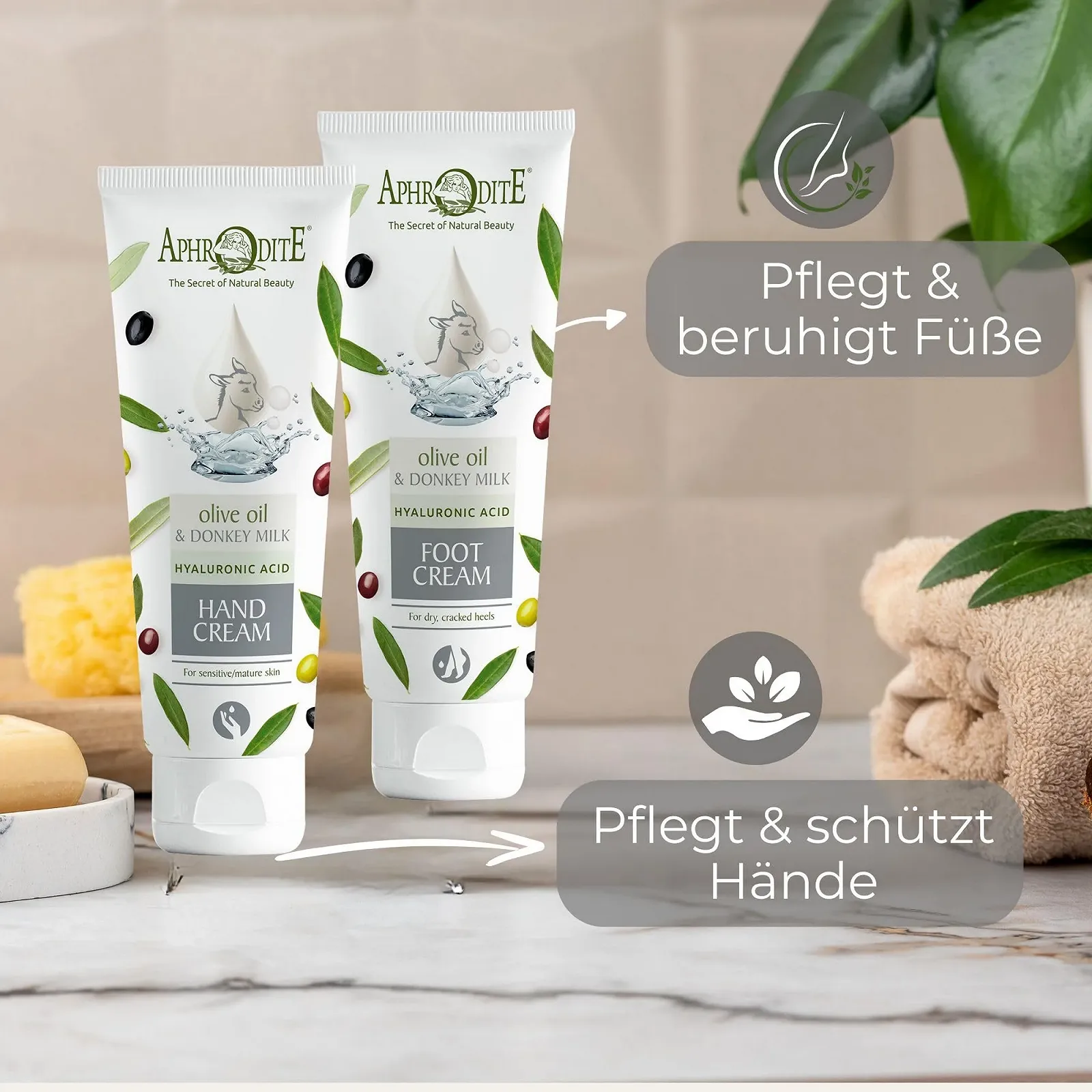 Крем для рук та ніг Aphrodite Jugendelixir Набір лосьйонів (Крем для ніг 100 мл, Крем для рук 100 мл), фото №4