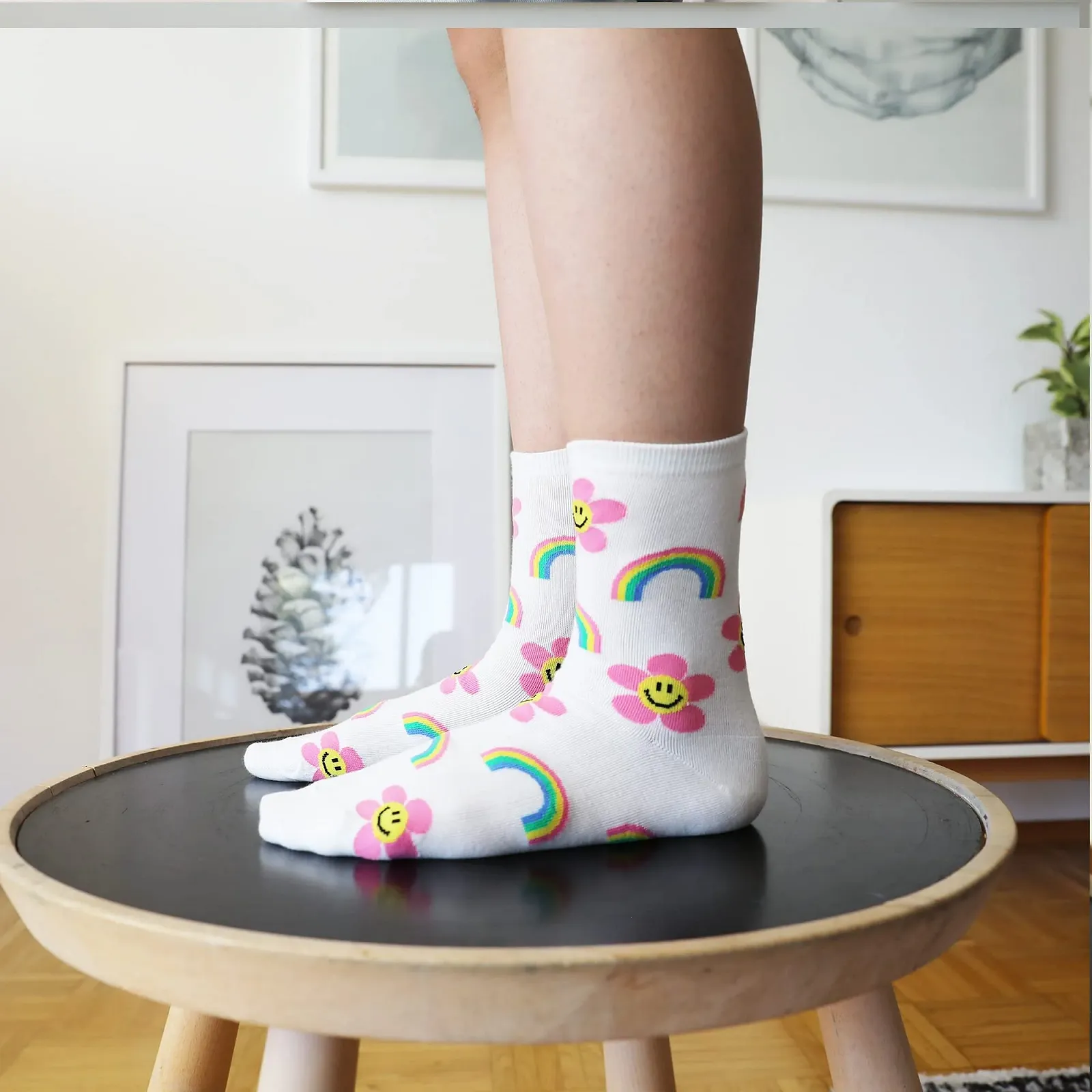 Носки Generic Smile Rainbow _4 Colours, Multi, 35-39, W-L-010, Белый, Черный, Multi, W-L-013, Белый, Черный, Multi, фото №6 Носки Generic Smile Rainbow _4 Colours, Multi, 35-39, W-L-010, Белый, Черный, Multi, W-L-013, Белый, Черный, Multi, фото №6