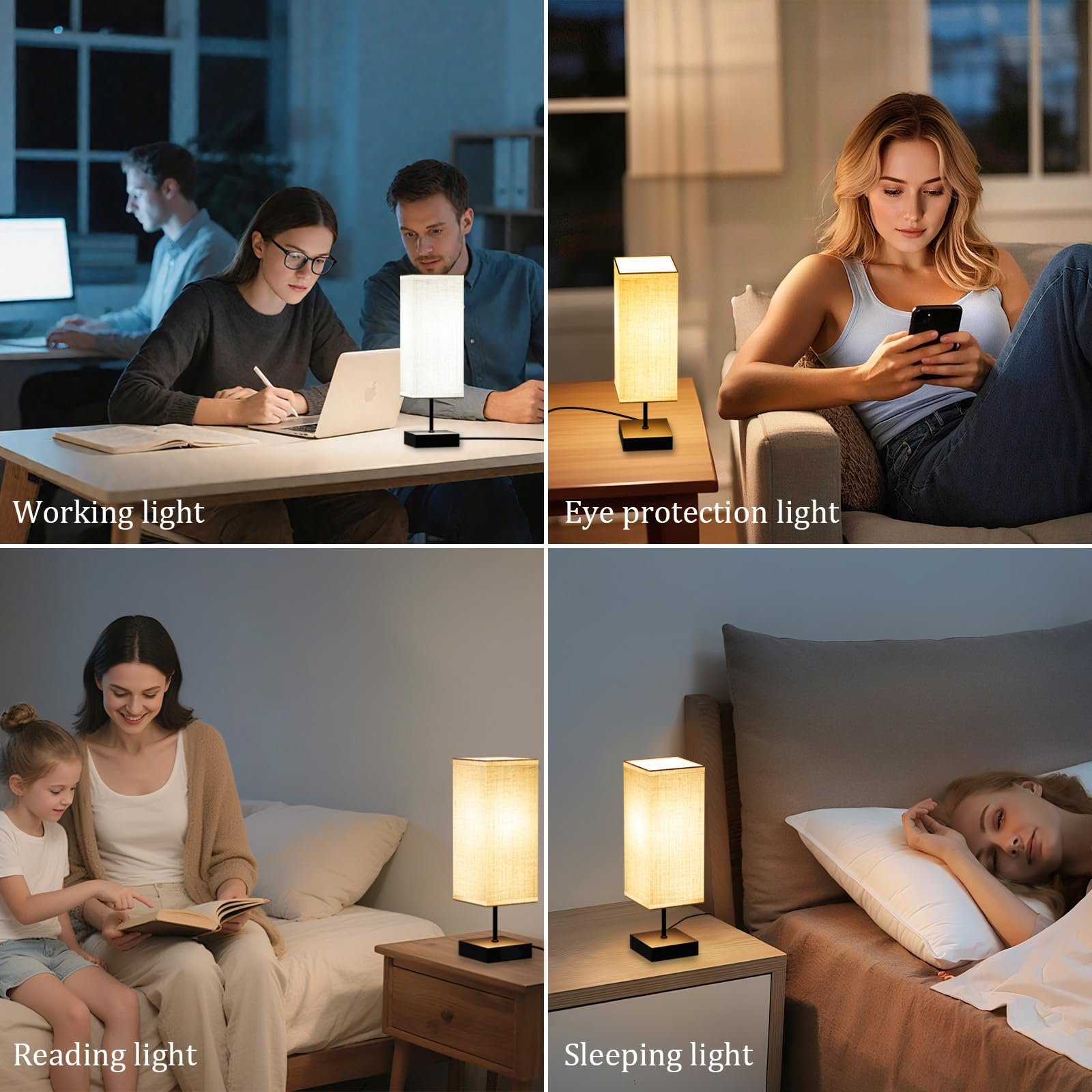 Настільна лампа Сенсорна Димована USB E27 6 Вт 3 колірні температури, фото №7