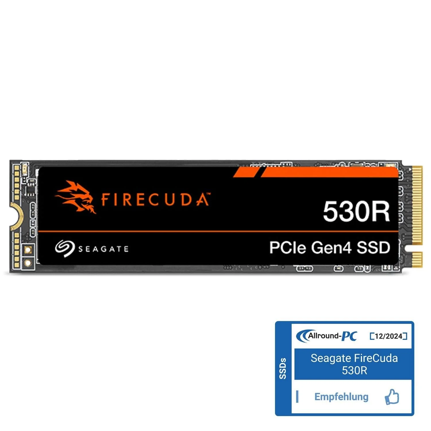 SSD Seagate FireCuda 530R ZP4000GM3A063 4 ТБ NVMe M.2 PCIe Gen4 x 4 7400 МБ/с 3D TLC NAND 5050 TBW, фото №2