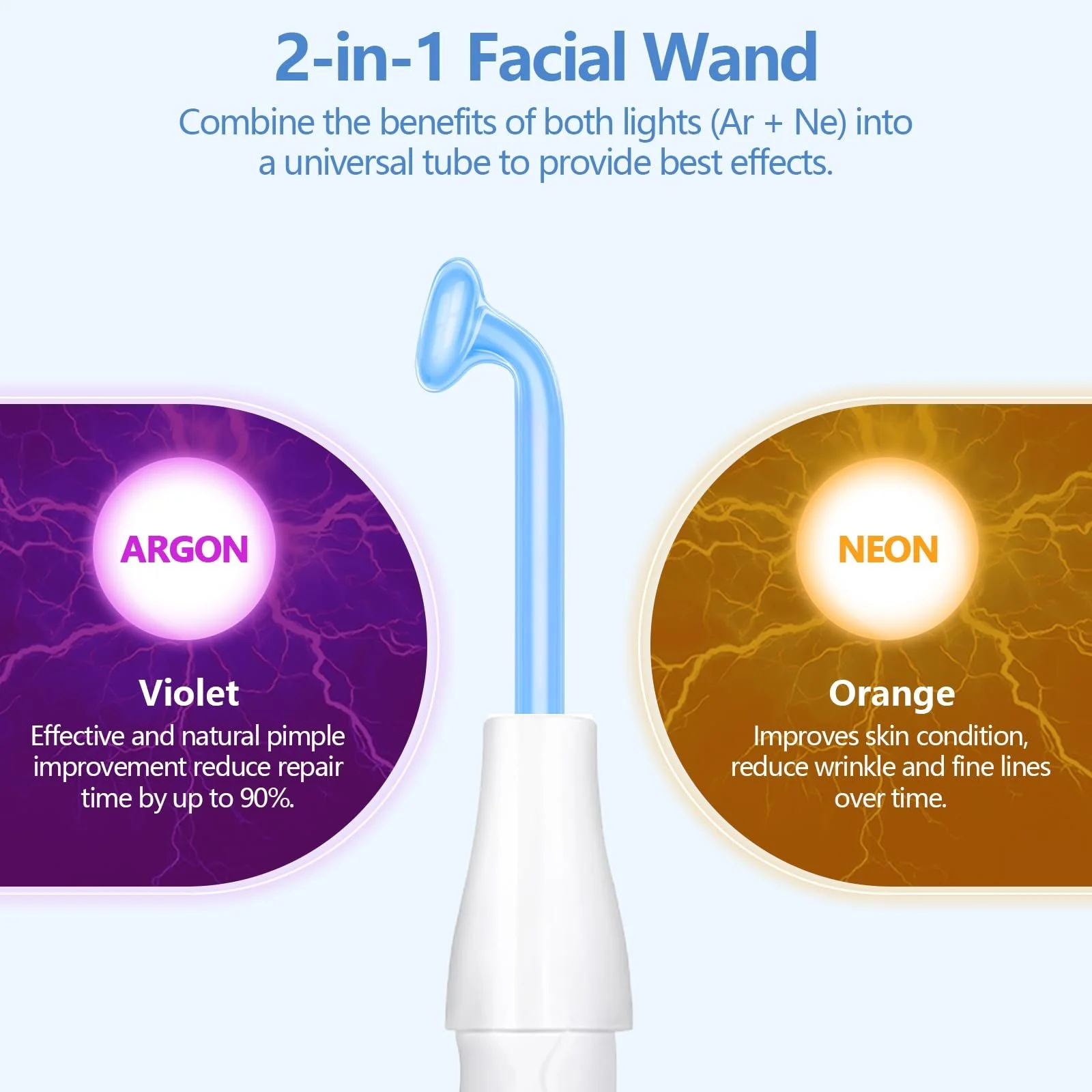 Апарат дарсонваль iklestar Face Machine з 4 насадками професійний для дому, фото №2