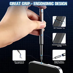 Набір міні-викруток 25 в 1 прецизійний магнітний для електроніки та годинників synthetic.ua - Фото 1