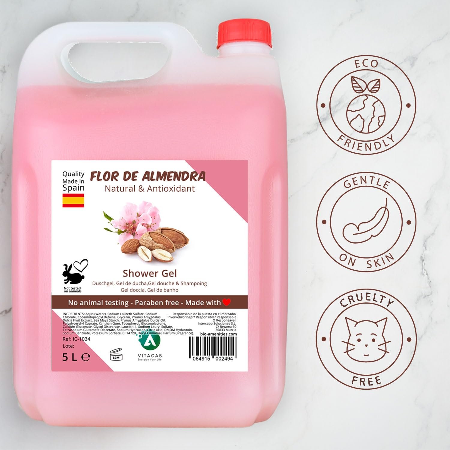 Гель для душа Канистра 5 л Миндаль увлажняющий, фото №2