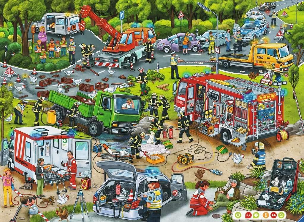 Пазл Ravensburger Tiptoi Puzzeln, Entdecken, Erleben: im Einsatz 104 детали, фото №2
