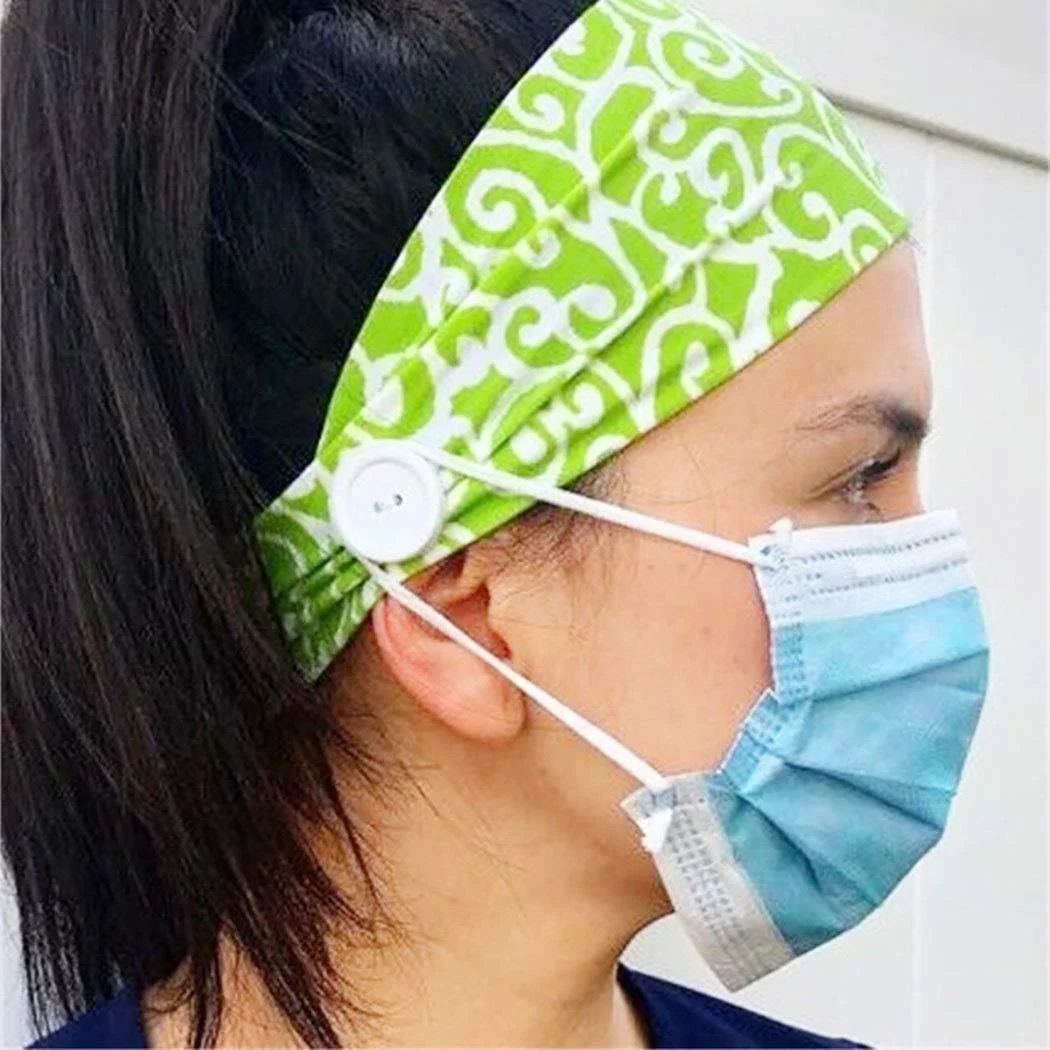 Пов'язка на голову Zoestar з ґудзиками, широкий, фото №4