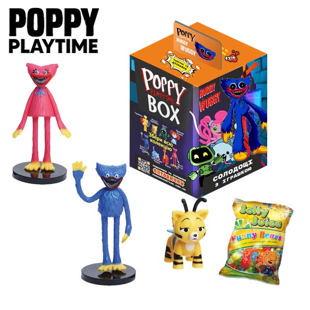 Хагги Вагги Свитбокс Кидсбокс Huggy Wuggy коллекционная фигурка мармелад и игрушка, фото №1 Хагги Вагги Свитбокс Кидсбокс Huggy Wuggy коллекционная фигурка мармелад и игрушка, фото №1