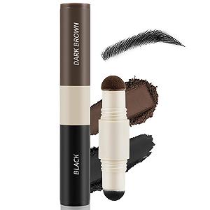 Пудра для бровей Two-Tone Waterproof Hair Powder Черный и темно-коричневый - Фото 1