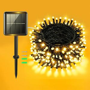 Гирлянда Gcstnn Solar 120 LED 12 м Теплый - Фото 1