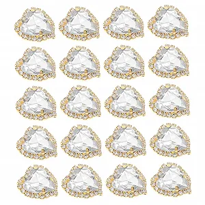 Пришивные стразы Стекло с четырьмя отверстиями Operitacx 20 x Камни для рукоделия Пришивные стразы Стекло Пришивные стразы с цапами Швейные аксессуары Сплав Одежда Кристалл - Фото 1