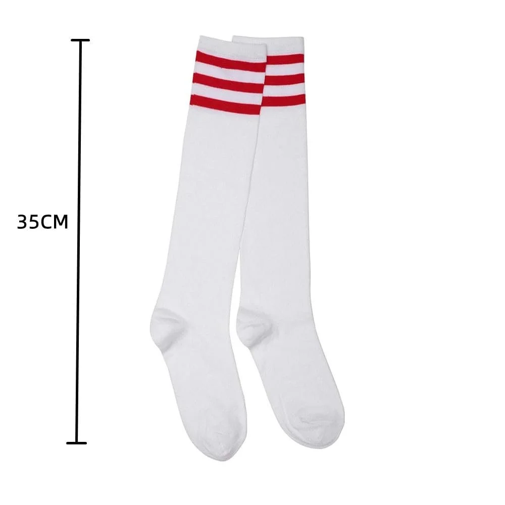 Гольфы Женские Гольфы Полосатые Гольфы Mardi Gras Halloween Костюм для Косплея Белый с Красными Полосками Белый, красный, фото №2 Гольфы Женские Гольфы Полосатые Гольфы Mardi Gras Halloween Костюм для Косплея Белый с Красными Полосками Белый, красный, фото №2