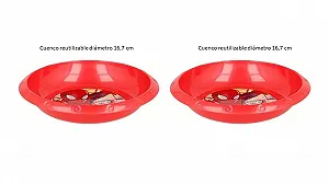 Набор мисок Spiderman ALMACENESADAN 4716, 2 шт., 16.7 см synthetic.ua - Фото 1